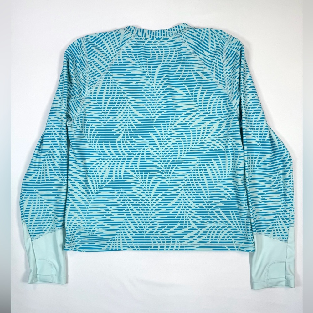 ATHLETA GIRL Blue Long Sleeve Rash Guard Swim Shirt Geometric Print Girls XL 14 - Picture 12 of 12